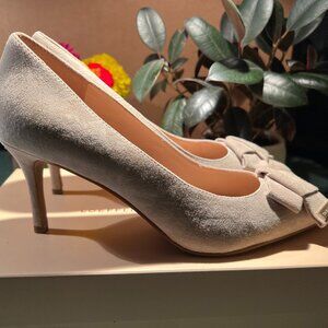 Cole Haan Suede Pointy Toe Ina Pump in Beige (Size 7.5)